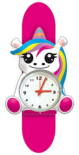Montre Slap 3D Kawaii Enfant Fille et garçon Mixte. Facile à Mettre et à enlever (Licorne)
