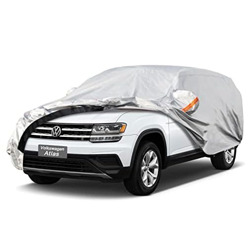 6 Layers SUV Car Cover Custom Fit Volkswagen Atlas (2017-2025) Waterproof All Weather, Heavy Duty Outdoor Snow Sun Rain Uv Protection (Ships from US Warehouse, Delivery 3-8 Days) 6 Layer-inn