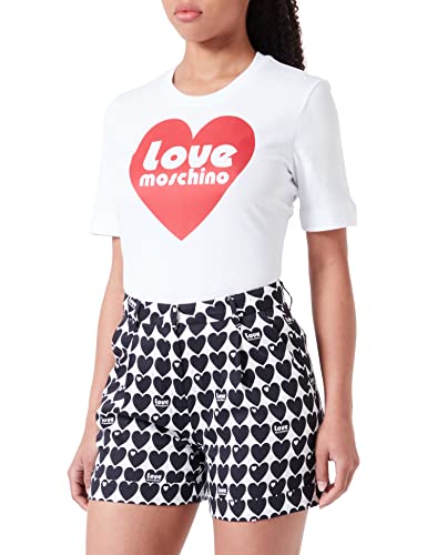Love Moschino Women's Casual Shorts, white black, 48