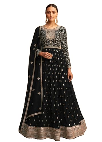 Costume traditionnel indien long avec broderie 7229 : tenue de mariage et fête culturelle