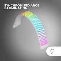 Mars Gaming MCA-16X, 16PIN (8+8) PCIe ARGB Stromkabel für Grafikkarte, Ultrahelle LEDs, Synchronisierte ARGB Beleuchtung, Flexibles Silikon Mono Layer Kabel mit Side Strip Light – Ansicht 3
