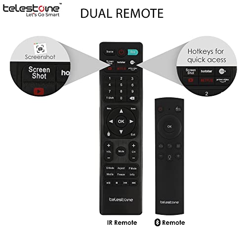 Image of TELESTONE 109 cm (43 Inch) Bezel Less Ultra Bright Display with 178 Wide Viewing Angle Full HD Smart LED TV