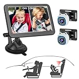 RASTKY Autositzkamera für Babys, 1080P-Zweikanal-Babyphone mit...