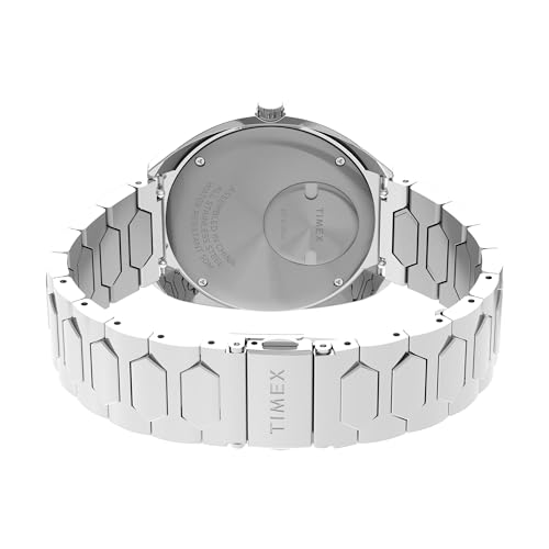 Image of TIMEX Reissue Analog Blue Tonneau Dial & Silver Stainless Steel Bracelet Band Water Resistant Men's Wrist Watch - TW2Y33100IK