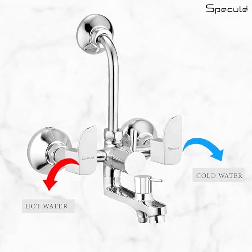 Image of Alive Series Brass, 3-in-1 Wall Mixer with Overhead Shower Set | Multi Flow Hand Shower Set | Mixer Tap For Bathroom | Shower Mixer For Bathroom