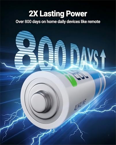 Image of EBL AA Alkaline Batteries 100 Pack, 1.5V Long-Lasting Double A Battery | Upgraded 2X Power, 12-Year Shelf Life for Household & Business Devices, Non-Rechargeable, Mercury-Free, Leak-Resistant