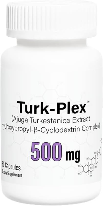 Gorilla Mind Turk-Plex (Turkesterone) - Complexed with Hydroxypropyl-Beta-Cyclodextrin for Enhanced Bioavailability (500 mg x 60 Capsules)