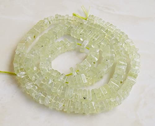 Préhnite LKBEADS perles heishi vert pomme facettées 4.5mm pour la création de bijoux uniques
