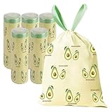 75 bolsas de basura de 4 galones – Bolsas de basura pequeñas con cordón para baño, cocina, dormitorio, oficina, inodoro y hogar (verde-amarillo, 75 unidades)