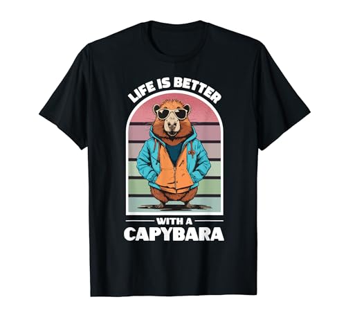 Gangsta Capybara Costume Pet Love Carino Animali Capibara Maglietta