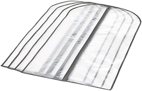 Amazon Basics Zippered Peva Garment Bags, 5-Pack