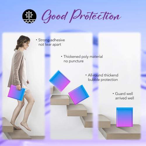 Image of Fuxury Bubble Mailers 8.5x12 inch 240 Pack Padded Envelopes Usable Size 8.5x11 inch | Thick Mailing Envelopes Bubble Opaque Padded Mailers Shipping Bags for Mailing Jewelry Makeup Small Business #2 BluePurple