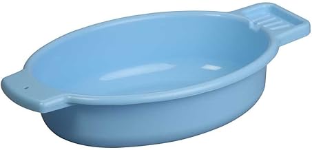 Behrend Wash Bowl, Wash Basin, Soap Tray, Oval, 5 Litres, 45 x 30 x 10 cm, Blue