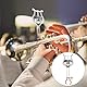 Marschgabel Querflöte Trompete Saxophon Marschklemme Lyra Noten Clip Stand Instrumentenhalter Binder (Silber) Posaune