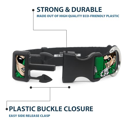 Collier Green Lantern chien accessoire canin réglable nylon robuste
