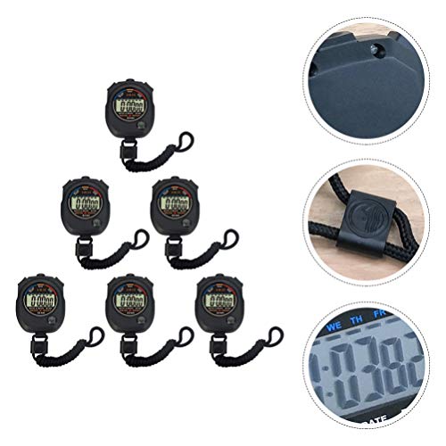 Cronômetro Esportivo Digital Besportble, 6 peças, para Esportes, Coach, Treinamento de árbitros