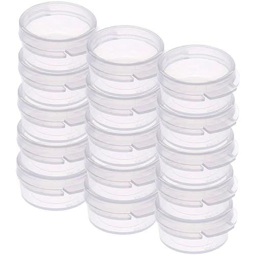 FUNOMOCYA Practical Soil Sample Storage Box 25pcs Round Organizer Jars Smooth Lids for Soil Earrings