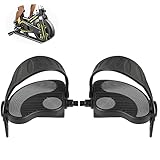 Exercise Stationary-Bike-Pedals with Straps - 1 Pair 9/16 Inch Spindle Fitness Bike Pedals...