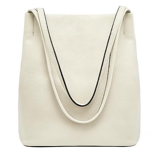 Image of Kattee Women Soft Genuine Leather Totes Shoulder Bag Purses and Handbags with Top Magnetic Snap Closure