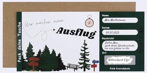 CL&MH Wandergutschein - Gutschein für Wanderung & Ausflug, Wandergeschenk für Hundebesitzer - Explorer auf Entdeckungstour