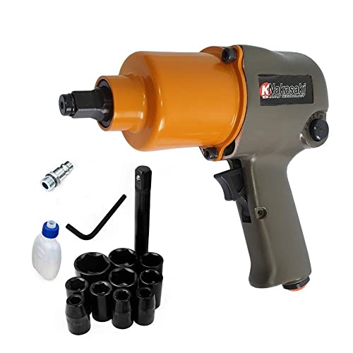 Kit Chave de Impacto Pneumática 1/2 Pol com Acessórios 17 Peças