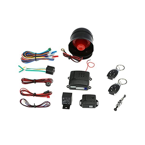 Car Alarm Security System, Shkalacar Universal Car Keyless Entry System, Universal Burglar Alarm Protection Anti-Theft System 2 Remote