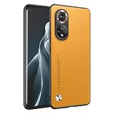 HONLEN Custodia per HONOR 50 / HUAWEI Nova 9 (6.52" Inches) Cover per Telefono Aziendale con Retro in Pelle, Giallo