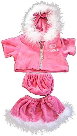 Pink Love Dress Teddy Bear Clothes Outfit Fits Most 14" - 18" Build-a-Bear and Make Your Own Stuffed Animals image 2