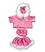 Pink Love Dress Teddy Bear Clothes Outfit Fits Most 14" - 18" Build-a-Bear, Vermont Teddy Bears, and Make Your Own Stuffed Animals