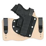 FoxX Holsters Compatible for Glock 26, 27, 33 in The Waist Band Hybrid Holster Tuckable, Concealed Carry Gun Holster (Natural/Tan)