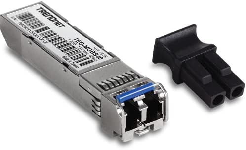 TRENDnet SFP to RJ45 Mini-GBIC Single Mode LC Module, TEG-MGBS40, Up to 40 km, Single-Mode Fiber, LC Connector-Type, Connect with a Standard Mini-GBIC Slot, Duplex LC Connector, Lifetime Protection