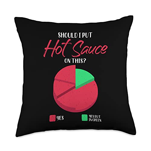 Should I Put Hot Sauce On This Pie Graph Funny Art Throw Pillow