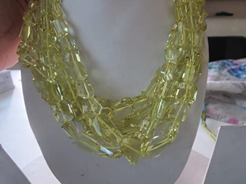 Quartz Citron Naturel en Perles Nugget Facetté 21x13mm Pierre Fine pour Bijoux DIY