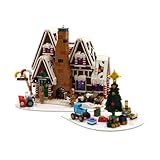 Brickcessories Display Base Compatible with Lego 10267 - Gingerbread House, 4.5mm White Acrylic Base with Studs, Bricks Not Included
