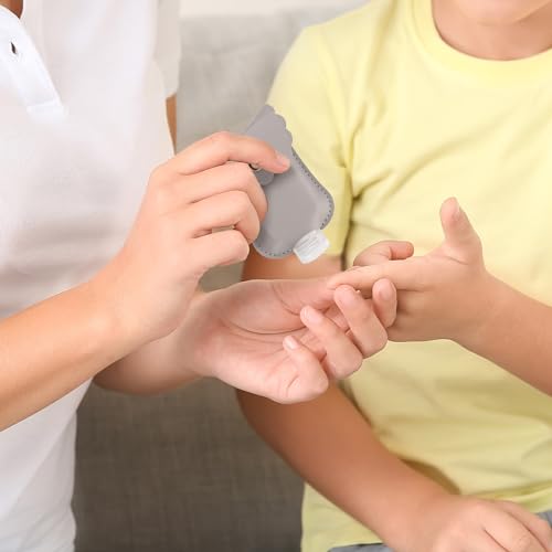 Mozeat Lens 2 peças de chaveiro desinfetante para as mãos portátil de couro desinfetante para as mão