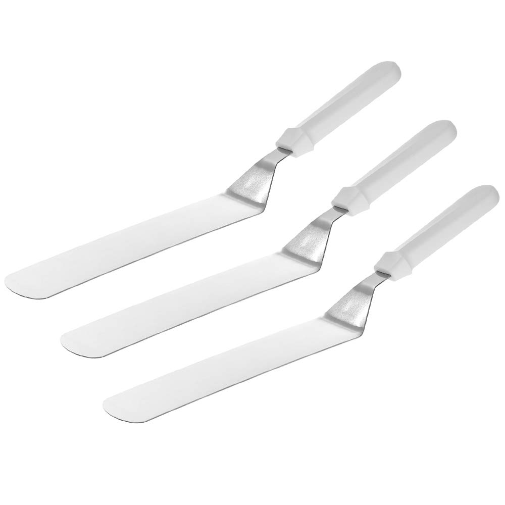 Buy Tezzorio (Set of 3) Turner Spatula with White Handle for Griddle