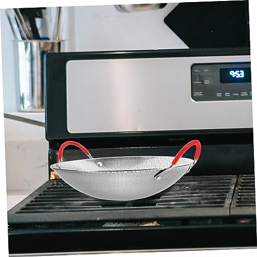 Wok de acero inoxidable con doble asa y superficie antiadherente miniatura 7