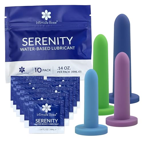 Save 10% on Intimate Rose Pelvic Pain Relief Comfort Bundle – Medium Silicone Vaginal Dilators (Sizes 3–6) & Water-Based Lubricant Travel Pack (10 Sachets)