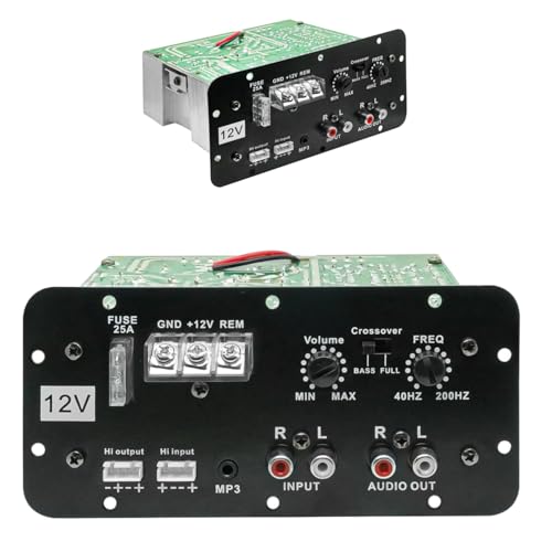 Image of 12V Pure Bass 120W Amplifier Stereo Power Mono Amp Audio, Bass Subwoofer Kit, Monoblock, Class AB, MOSFET Power Supply For Basstube, Enclosure, Subwoofer, Under Seat Enclosure
