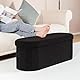 Bonlife Sitzbank mit Stauraum, klappbare Sitztruhe, Aufbewahrungsbox, Fußbank, Liebe, für Schlafzimmer Wohnzimmer Flur, Schwarz, 110x38x38 cm
