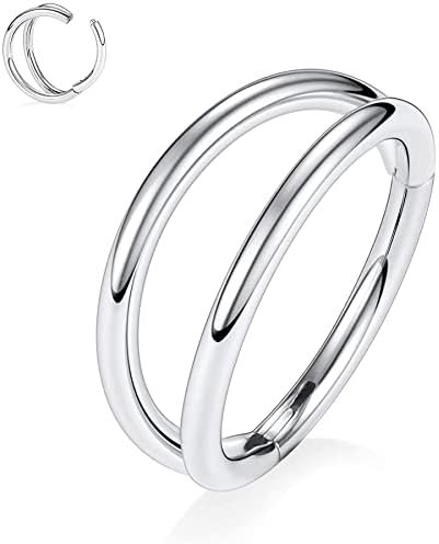 Hengkaixuan 16G Kraakbeen Conch Helix Oorbel Hoop Clear CZ Scharnierend Segment 316l Chirurgische Stalen Neus Ring Tragus Daith Oorbellen Piercing Sieraden
