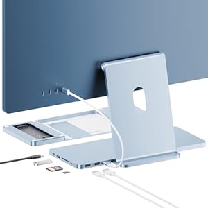 PULWTOP USB C Hub for iMac 24 inch 2021 2023 2024, 8 in 1 iMac USB Hub with M.2 SSD Expansion (SSD Not Included), USB A/C 3.2 10Gbps, 2 USB A 2.0, SD/TF, iMacM1 M3 M4 Slim Dock Accessories