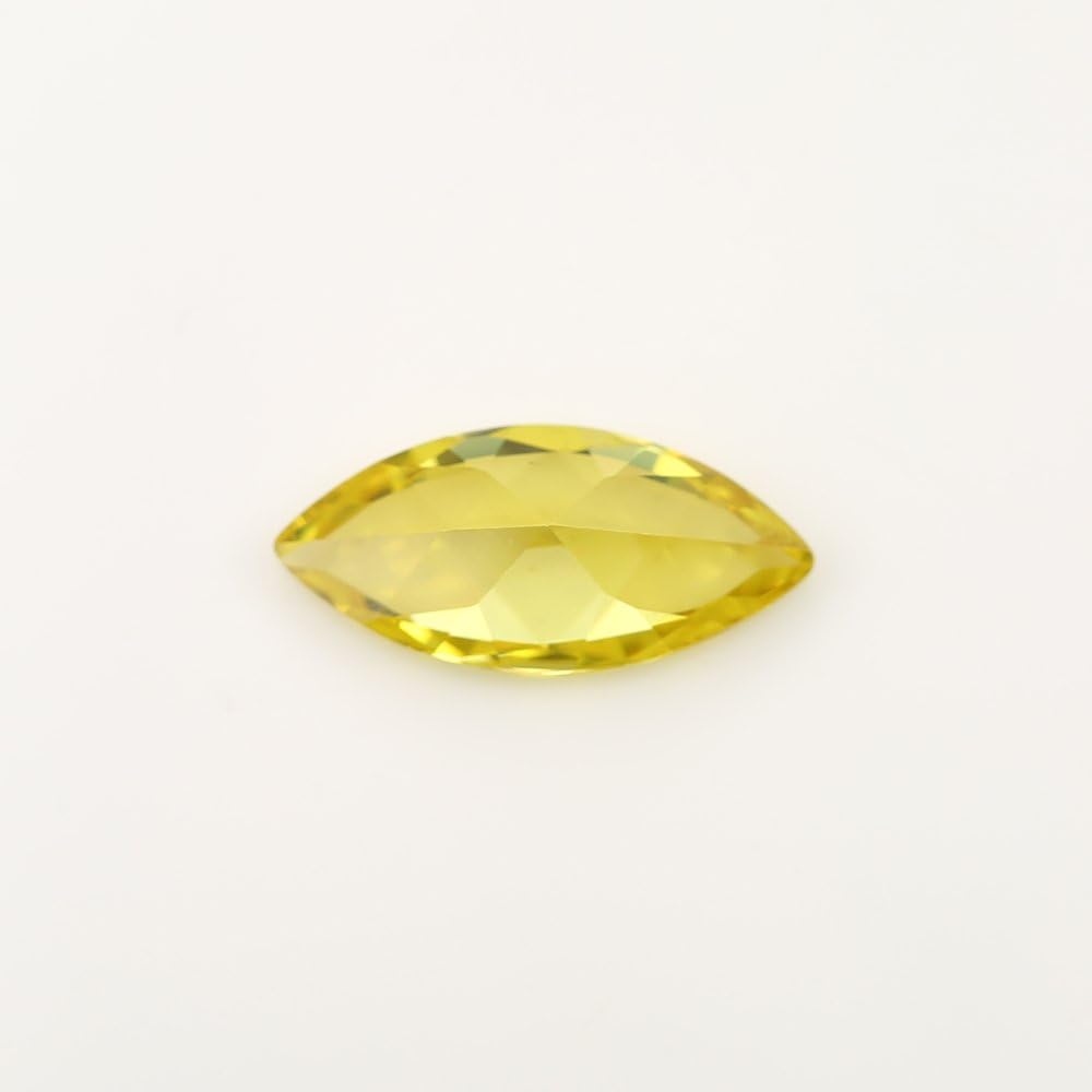 JINGANGZUO 20pcs 10x20mm Marquise Shape Golden Yellow Color Cubic Zirconia Stone AAAAA Loose CZ Stones for Rings Earring Bracelet Necklace Pendants Jewelry Making