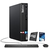 Caractéristiques techniques : le petit bureau est équipé du Wi-Fi 6 et du Bluetooth 5 pour des connexions rapides et stables. Comprend 1 port USB-C avant, 1 port USB avant, 4 ports USB arrière, 2 moniteurs (1 DisplayPort + 1 HDMI), 1 Ethernet (RJ-45), 1 combo casque/microphone et 1 sortie audio. Livré avec un clavier et une souris USB filaires pour une configuration complète prête à l'emploi.