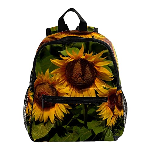 Sac à dos pour garçons et filles motif tournesol multicolore 30,5 cm pour école maternelle
