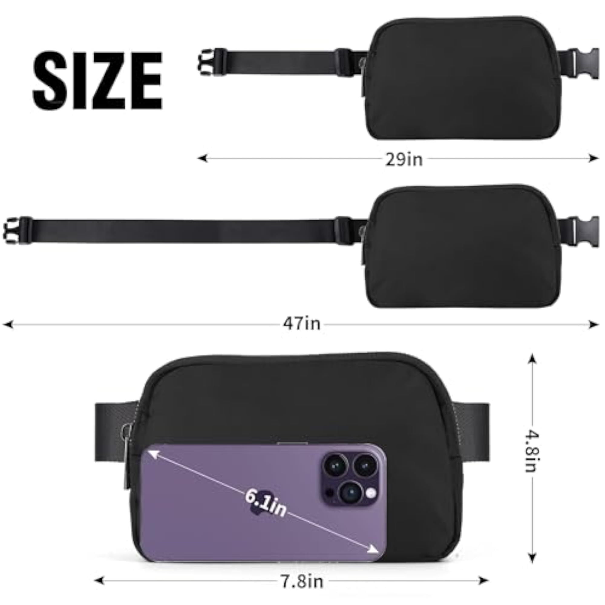 Fashionable Mini Fanny Pack, Waterproof Waist Pack