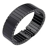 Pulsera elástica Universal de Acero Inoxidable sin Cierre, Duradera.,Black_L-151MM-20mm