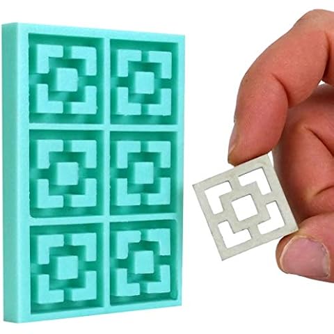 Acacia Grove Mini Breeze Block Mold, Town Square Screen Blocks #397, 1:12 Scale Mid Century Modern, Silicone Cover