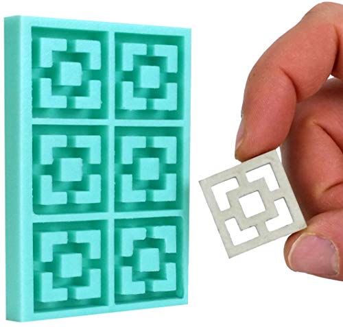 Acacia Grove Mini Breeze Block Mold, Town Square Screen Blocks #397, 1:12 Scale Mid Century Modern, Silicone