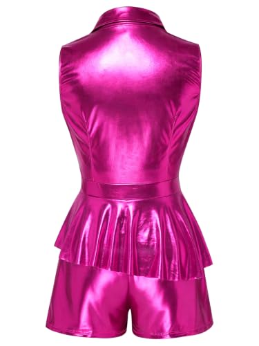 Mono de escenario para mujer iiniim, overol rosa oscuro XL ideal para sesiones de fotos de moda 2